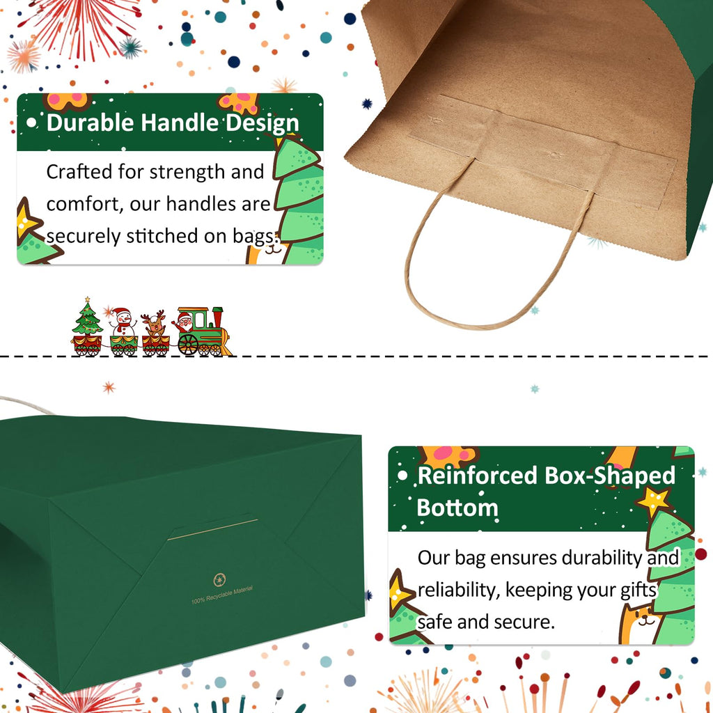 BagDream Gift Bags 100Pcs 5.25x3x8 Small Kraft Paper Gift Bags with Handles Bulk, Black Paper Sacks for Small Business, Retail, Merchandise, Grocery, Wedding Birthday Party favor