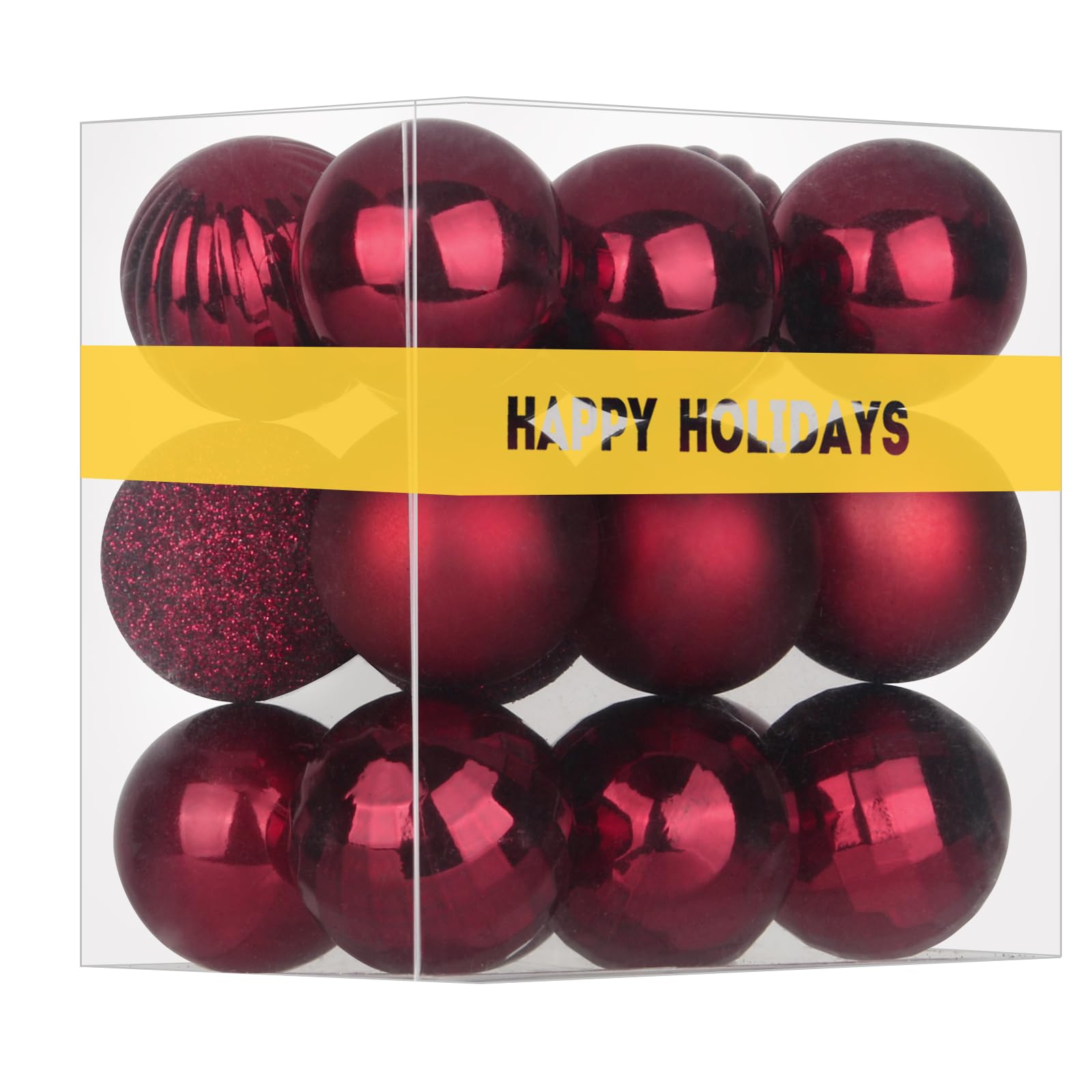 Bubblegun Pink 1.6" Small Christmas Balls Christmas Tree Decoration Ornaments Shatterproof Hanging Balls for Birthday Halloween Holiday Wedding Decorations Set of 12pcs