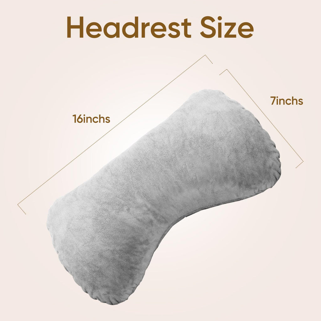 OAISZ Reading Pillow for Sitting in Bed Adult, Reading Pillow with Shredded Memory Foam, Bed Pillow with Washable Cover, Back Pillow Sitting Up with Extend Arms, Beige, X-Large