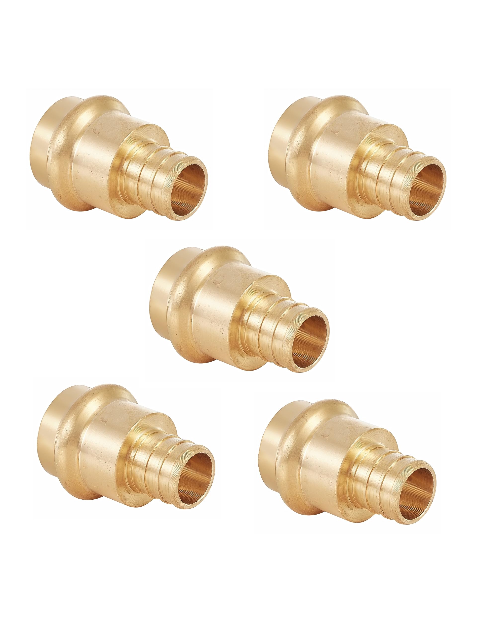 (Pack of 2) EFIELD 1" Copper Press X 1" PEX Crimp Coupling Brass Adapters For Copper and Pex Pipe Connection,(PEX1807388-2PCS)