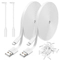 2 Pack 10FT Power Extension Cable Compatible with Wyze Cam v4/v3/OG,Wyze Cam Pan v3/v4,Blink,eufy,NestCam Indoor,Amazon Cloud Camera,USB A to USB C (Black)