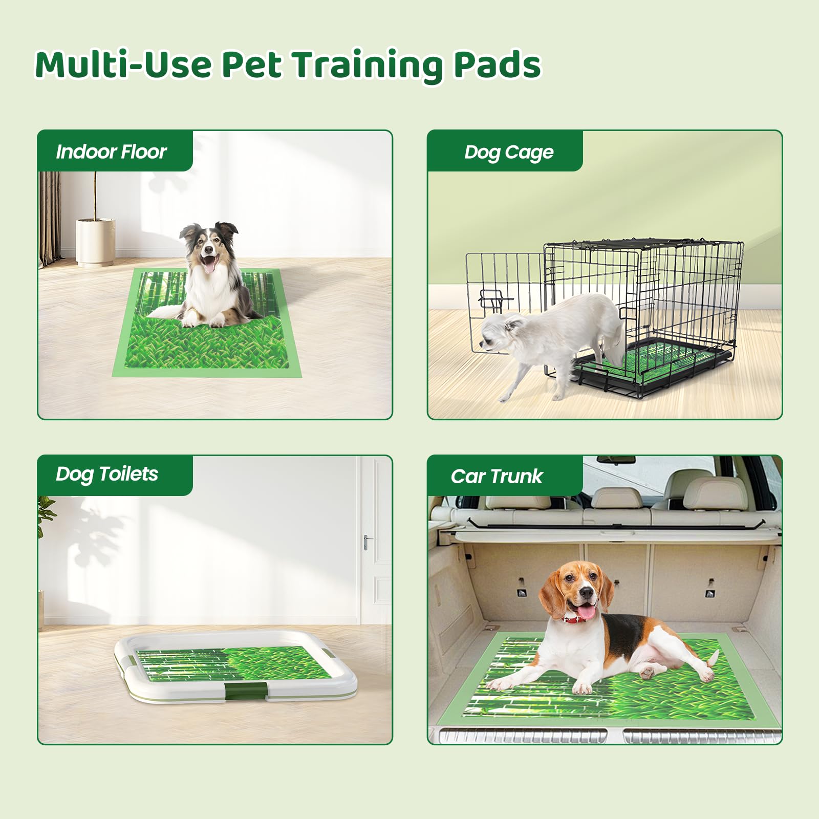 Puppy Pads 30 Count Small 22x22in Bamboo Training Pads Deodorizing Leakproof Quick Drying Dog Pee Pads Super Absorbent Disposable Pee Pads for Dogs Puppies, Doggie, Cats, Rabbits