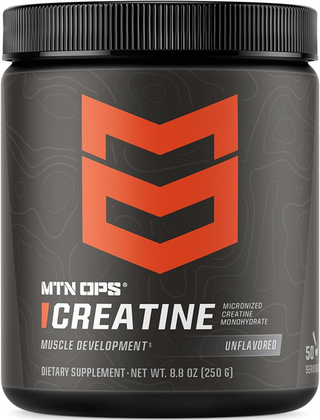 MTN OPS Micronized Creatine Monohydrate Powder – Unflavored 5 g per Serving, 50 Servings – Pure Creatine for Muscle Recovery & Strength Training