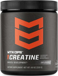 MTN OPS Micronized Creatine Monohydrate Powder – Unflavored 5 g per Serving, 50 Servings – Pure Creatine for Muscle Recovery & Strength Training