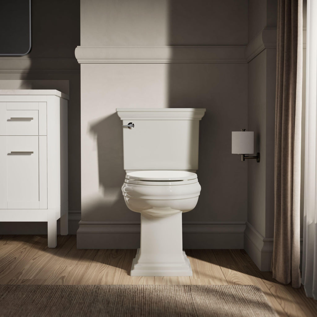 KOHLER K-4775-0 Brevia Round Toilet Seat with Quick-Release Hinges And Quick-Attach Hardware For Easy Clean, White
