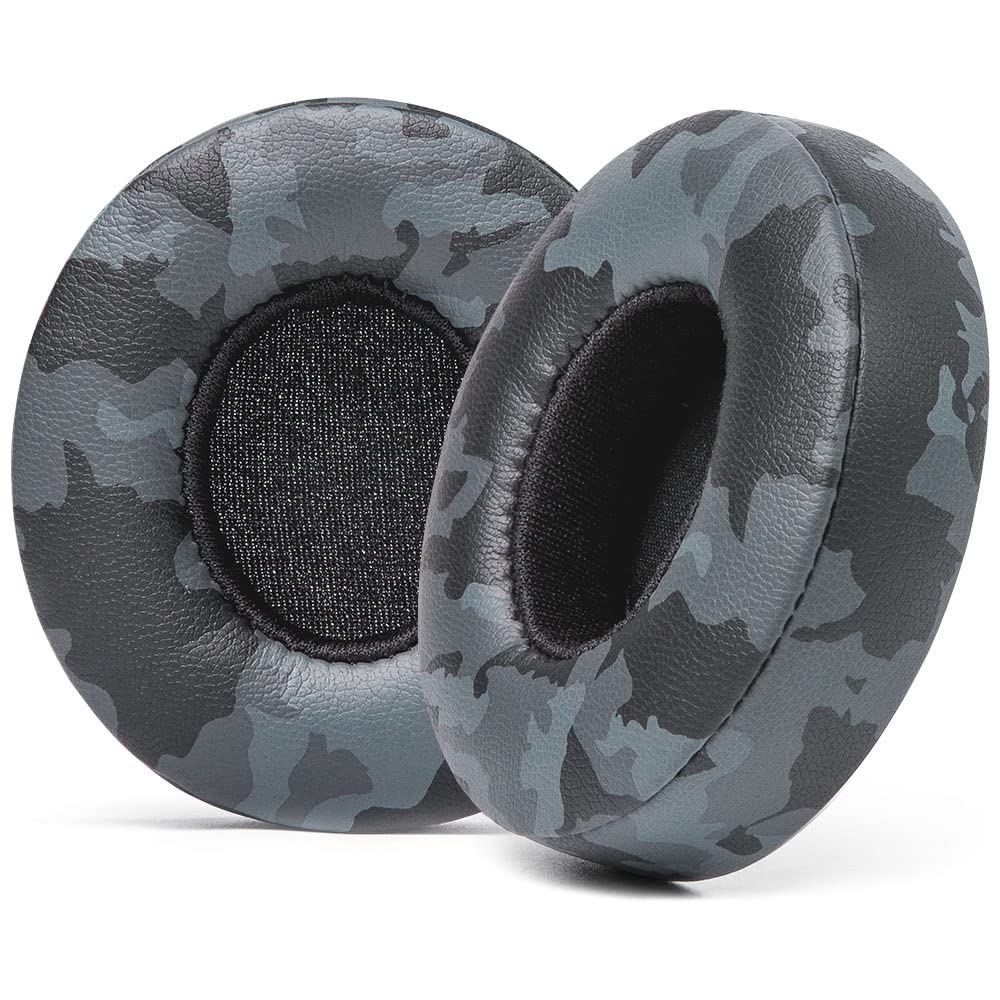 WC Extra Thick Replacement Earpads for Beats Solo 2 & 3 by Wicked Cushions - Ear Pads for Beats Solo 2 & 3 Wireless ON-Ear Headphones - Soft Leather, Luxury Memory Foam, Strong Adhesive | 90's Black