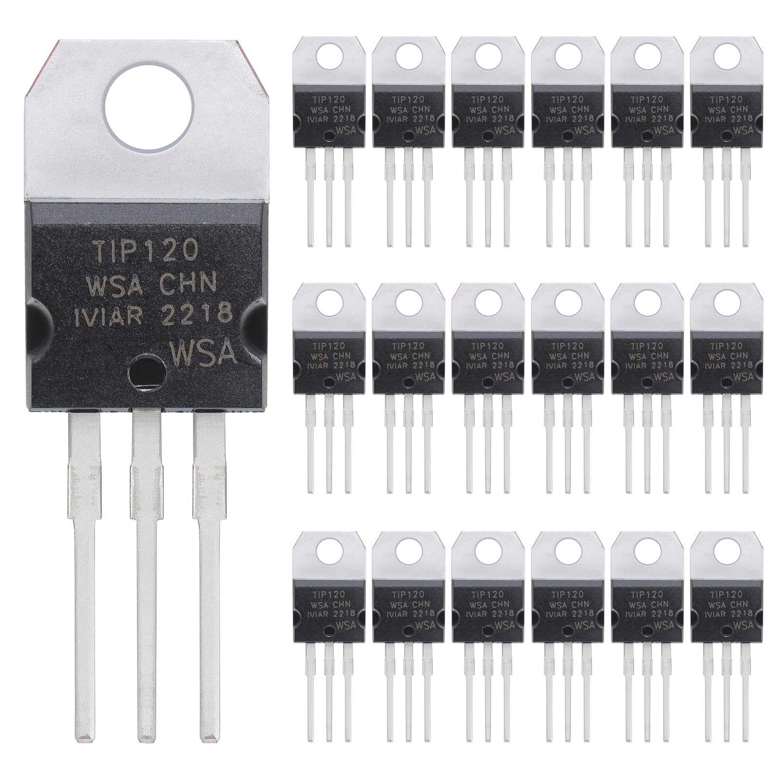 2N2222 2N2222A Amplifier Transistors NPN Silicon Transistor TO-92 60V 800mA (Pack of 200pcs)