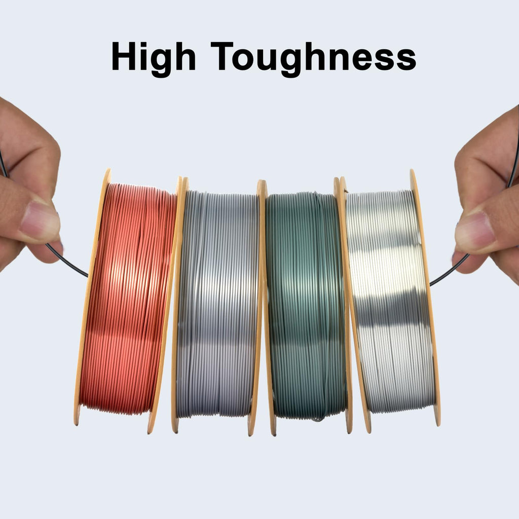 ERYONE Silk Dual Color PLA Filament 3D Printer 1.75mm +/- 0.03mm, Bicolor Filament Two Tone PLA Bundle 2KG Cardboard Spool, Black Gold