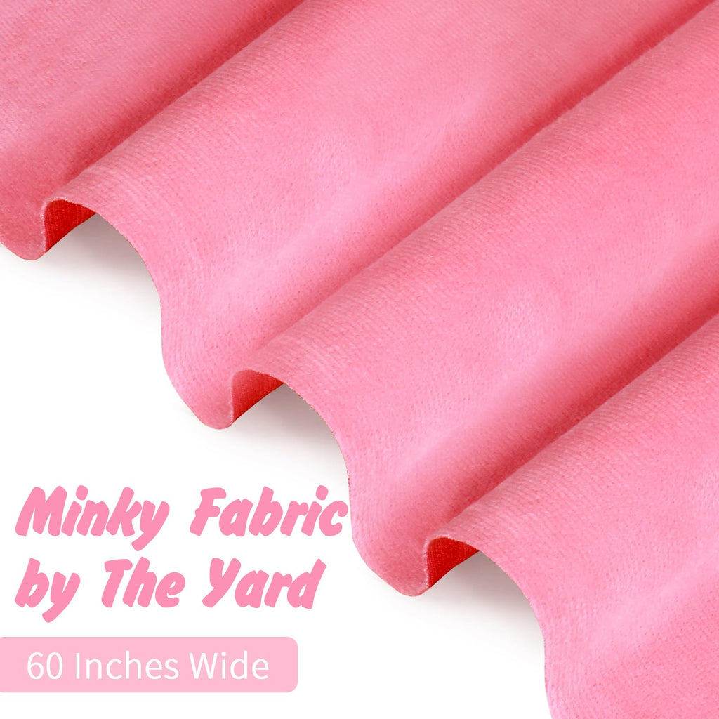 Entisn Minky Fabric by The Yard, 1 Yard x 60 Inch Wide Pre-Cut Fleece Fabric Beige Cuddle Minky, Solid Soft Plush for Blanket, Pillow Cover, Scarf, Sewing