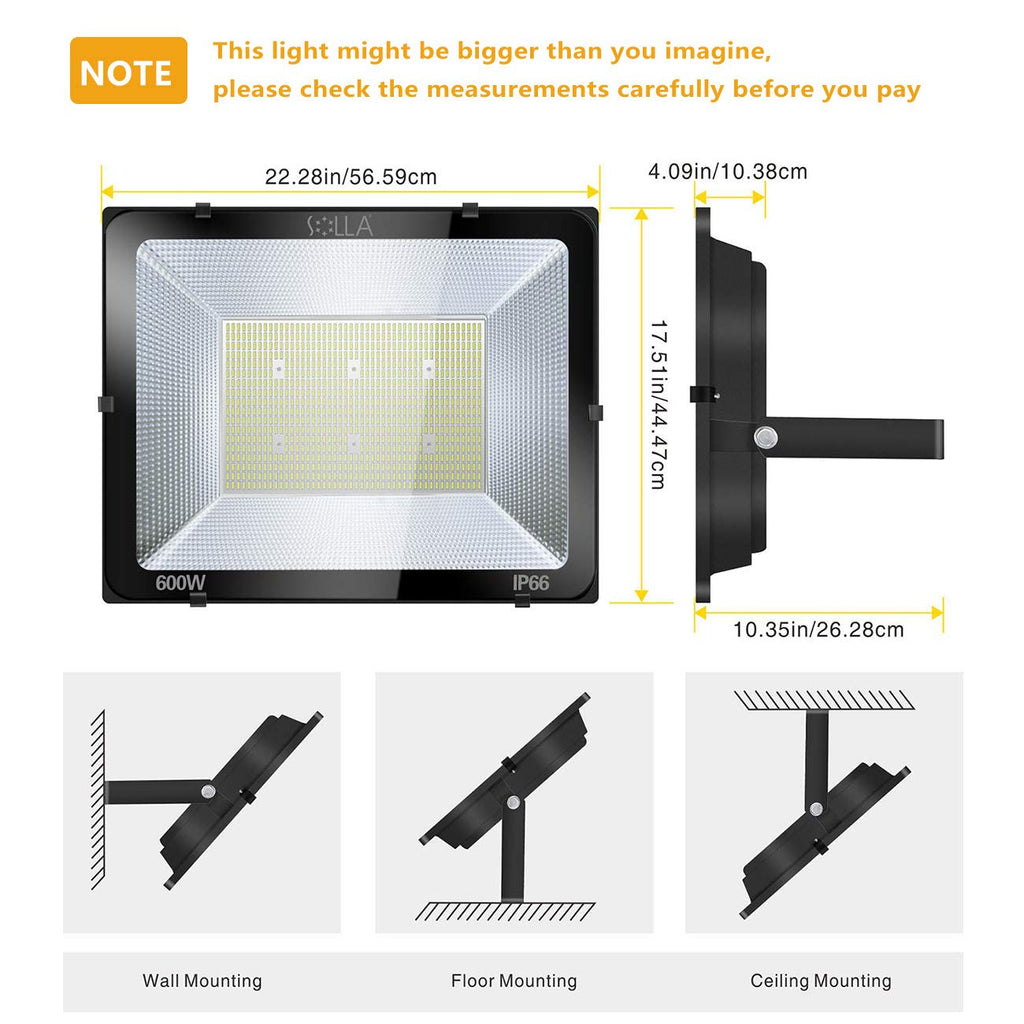 2 Pack 100W LED Flood Light Outdoor, 8000LM Super Bright Security Lights, 550W Equivalent, IP66 Waterproof, 3000K Warm White, Outside Floodlight for Garage, Garden, Lawn and Yard
