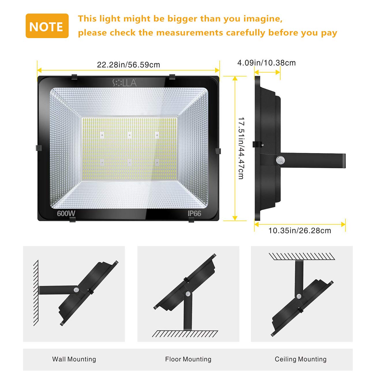2 Pack 100W LED Flood Light Outdoor, 8000LM Super Bright Security Lights, 550W Equivalent, IP66 Waterproof, 3000K Warm White, Outside Floodlight for Garage, Garden, Lawn and Yard