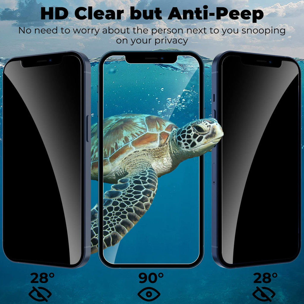 WHPXJY Privacy Screen Protector for iPhone 11 Pro Max & iPhone Xs Max (2 Pack), Tempered Glass Film with 28° Privacy Protection, Anti-Scratch, Easy Installation, Bubble-Free (Not for iPhone 11)