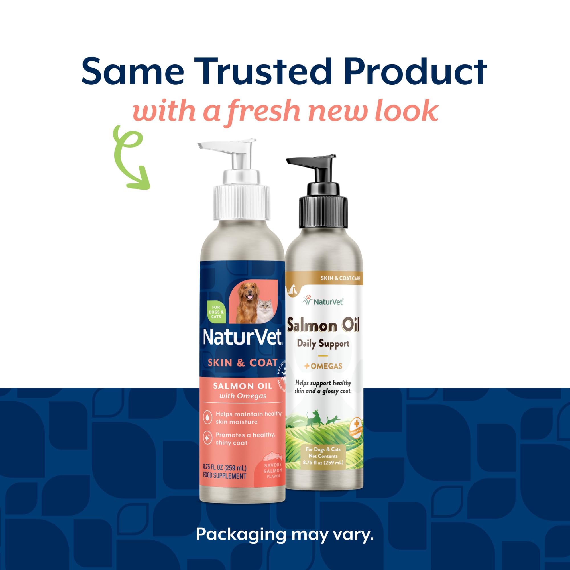 NaturVet – Salmon Oil Skin & Coat Plus Omegas – Supports Healthy Skin & Glossy Coat – Source of Omega-3 & 6 Fatty Acids – for Dogs & Cats (8.75 oz Oil)