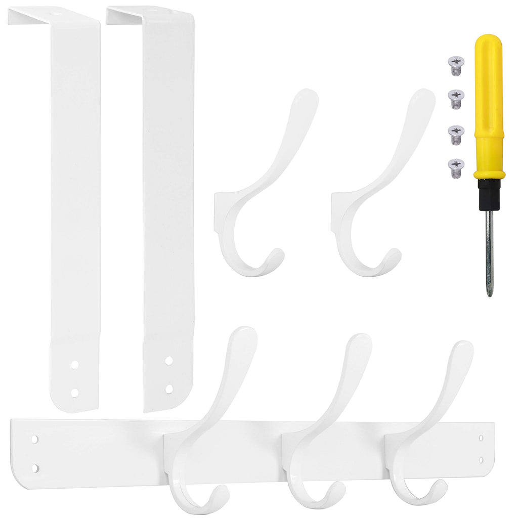 SKOLOO Over The Door Hook, Door Hanger Hooks for Hanging Clothes, Towels, Coats, Hats, Over The Door Towel Hook - Black, Assembly Required