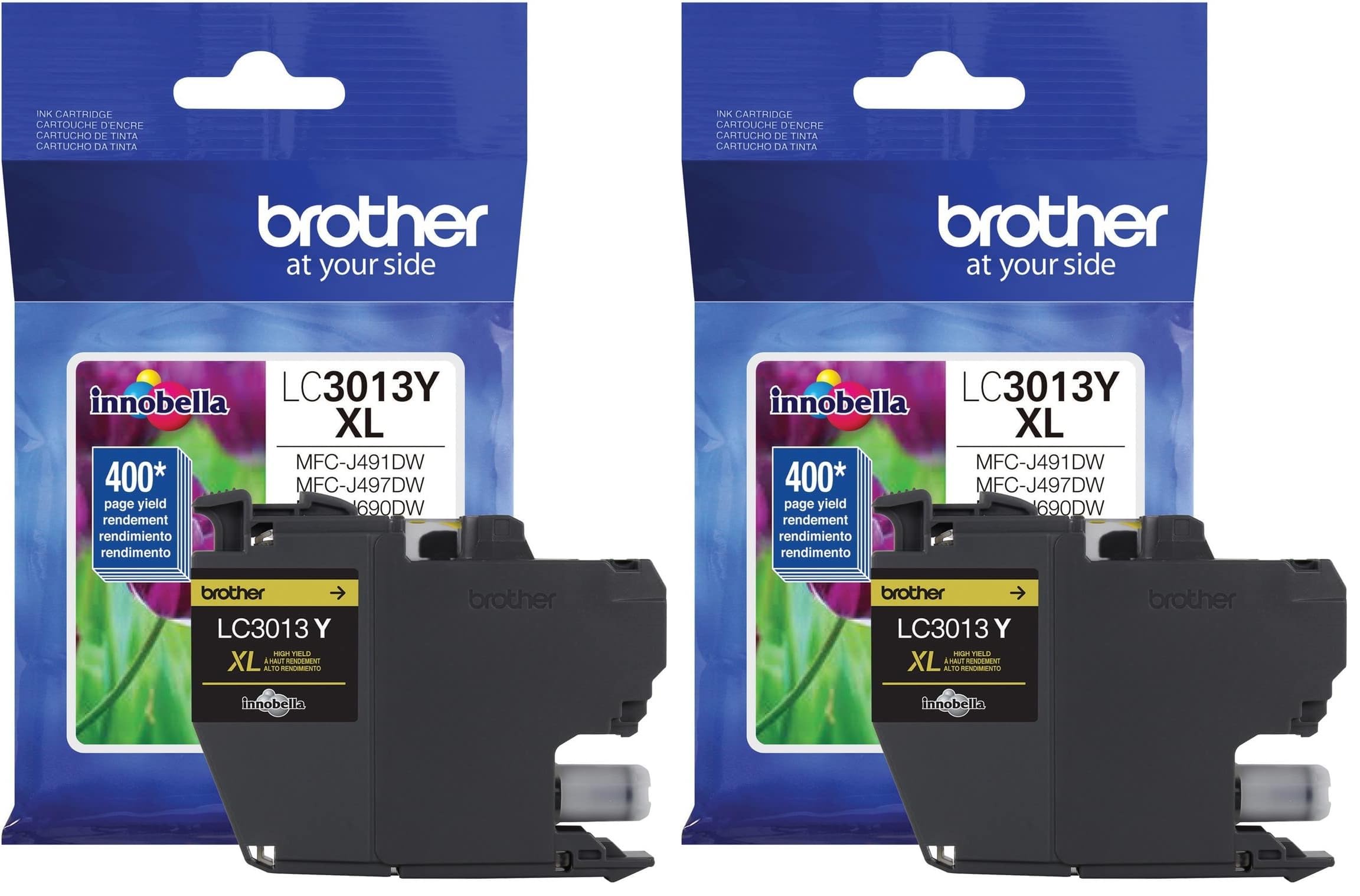 Brother Printer High Yield Ink Cartridge Page Up to 400 Pages Black (LC3013BK), Standard