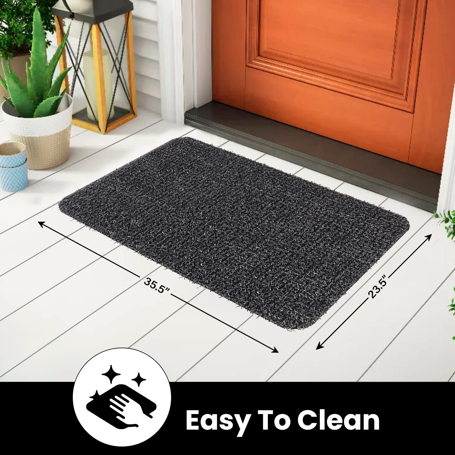 Clean Machine 10376913 Astroturf Dirt Trapper Doormat, 23.5" x 35.5", Flair Earth Taupe