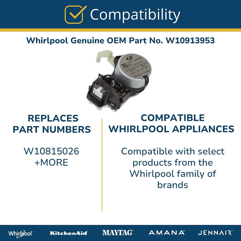 Whirlpool W10913953 Genuine OEM Top Load Washer Shift Actuator Replacement Part - Replaces W10815026