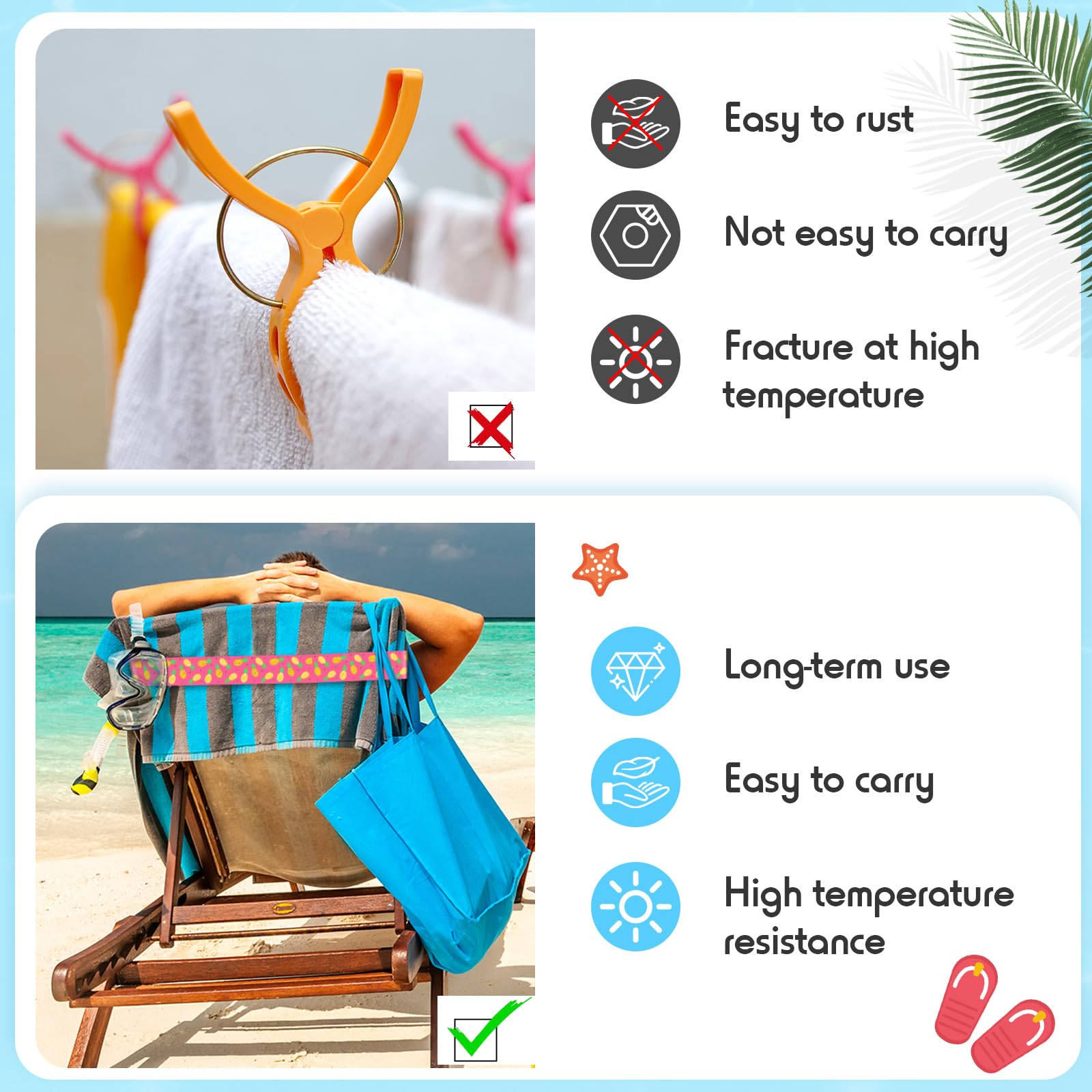 Boao 4 Pack Towel Bands for Beach Chair, Pool & Cruise Essentials, Elastic and Windproof, Towel Chair Clips Lounge Strap Holder, Cruise Ship Accessories (American Flag)