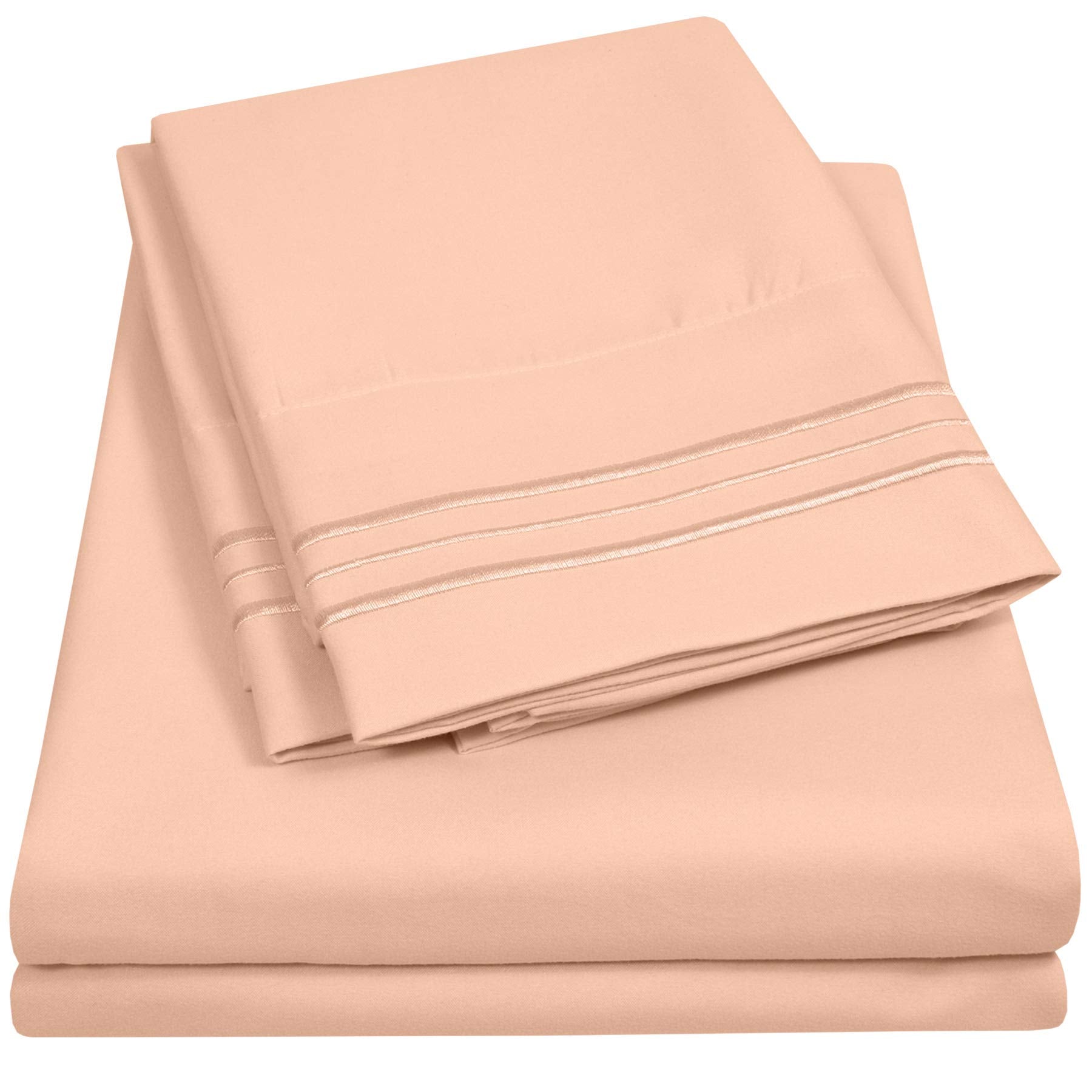 1500 Supreme Collection Extra Deep Pocket Sheets Set - Luxury Soft Bed Sheets, Wrinkle Free, Bedding, Over 40 Colors, 21 inch Extra Deep Pocket, Twin, Black