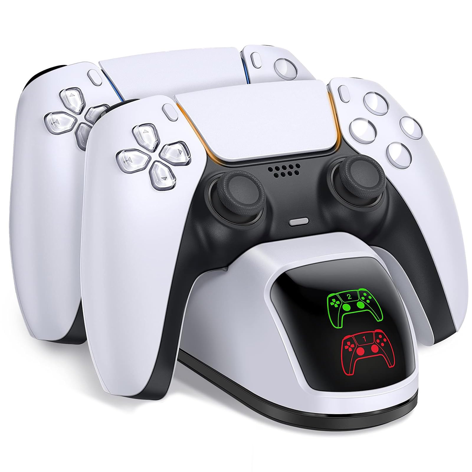 Controller Charging Station for PlayStation 5 Dualsense Controller with Dual Stand Charger Dock, Upgrade Charger for PS5 Accessories Fast Charging Cable, Charging Station Black for PS5