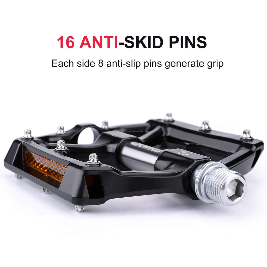 CXWXC Road/MTB Bike Pedals - Aluminum Alloy Bicycle Pedals - Mountain Bike Pedal with Removable Anti-Skid Nails