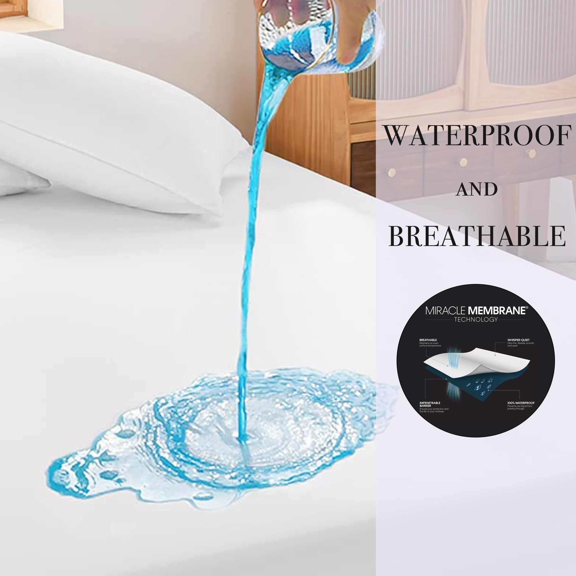 Arctic Chill Mattress Protector, Protect-A-Bed, Waterproof, 5-Sided, Twin