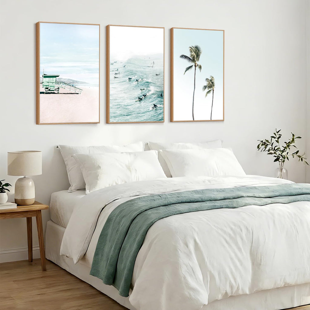 CHDITB Abstract Modern Framed Canvas Wall Art Set, Contemporary Artwork for Home Decor, Neutral Pastel Illustration Wall Painting, Nordic Minimal Zen Art Prints for Living Room Office-16 x24 x3