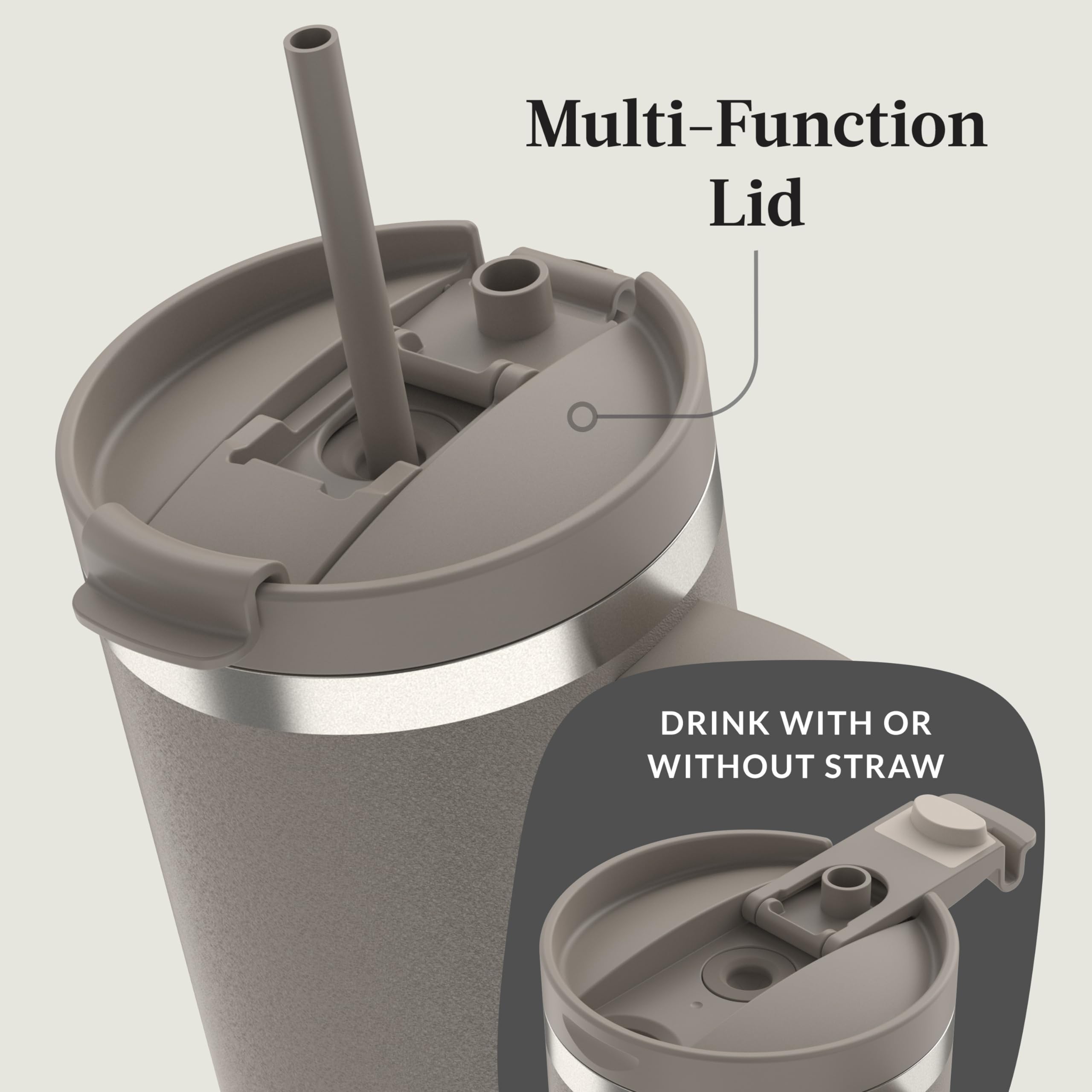 Contigo Streeterville 30oz Tumbler, Stainless Steel Vacuum Insulated, Leak-Proof, Cold for 29 Hours, Fits in cupholders, Licorice