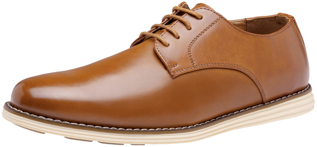 Vostey Mens Casual Dress Shoes Wingtip Plain Business Dress Shoes for Men
