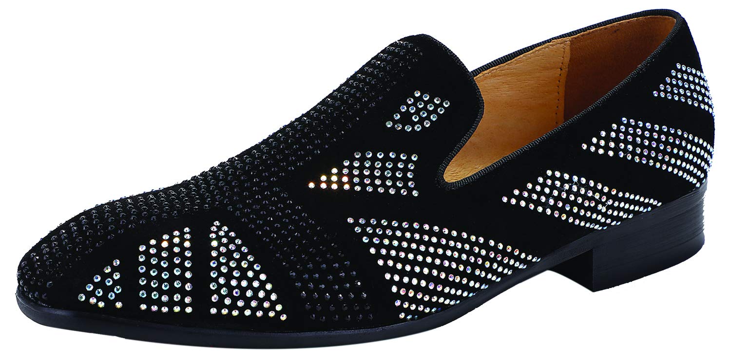 ELANROMAN Men's Loafers Leather Wedding Party Dress Shoes