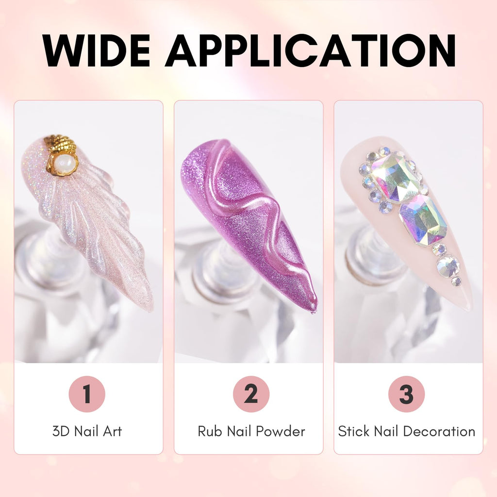 Makartt Rhinestone Glue for Nails: Super Strong Gel Nail Glue for Nail Charms Gems Decorations, 3D Gel Nail Art Bling Jewel Diamonds for Salon & DIY Manicure, 30ML UV Lamp Cured Need Beauty Gifts