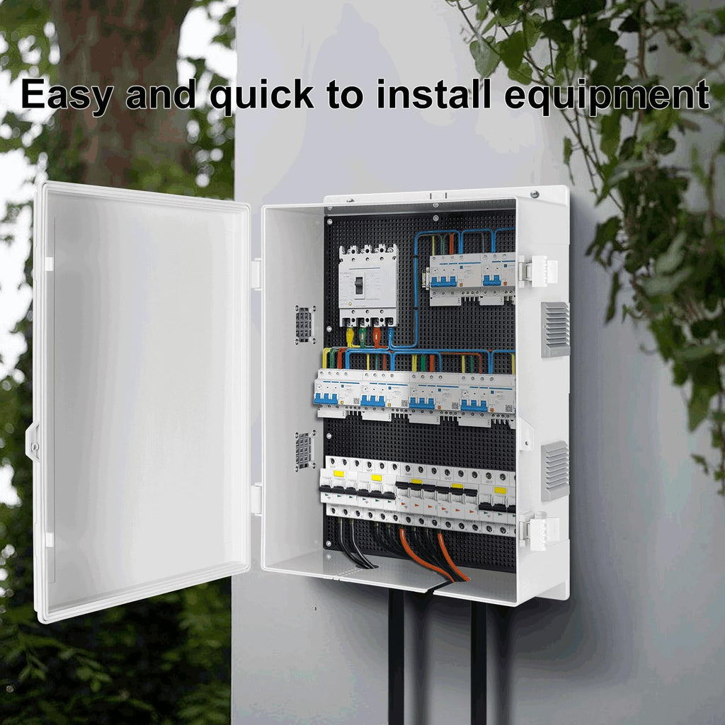 Namunanee Outdoor Electrical Junction Box, ABS Water Resistant Enclosure with Internal Mounting Panel & Hinged Cover, 9.2" H* 7" L* 4.6" W