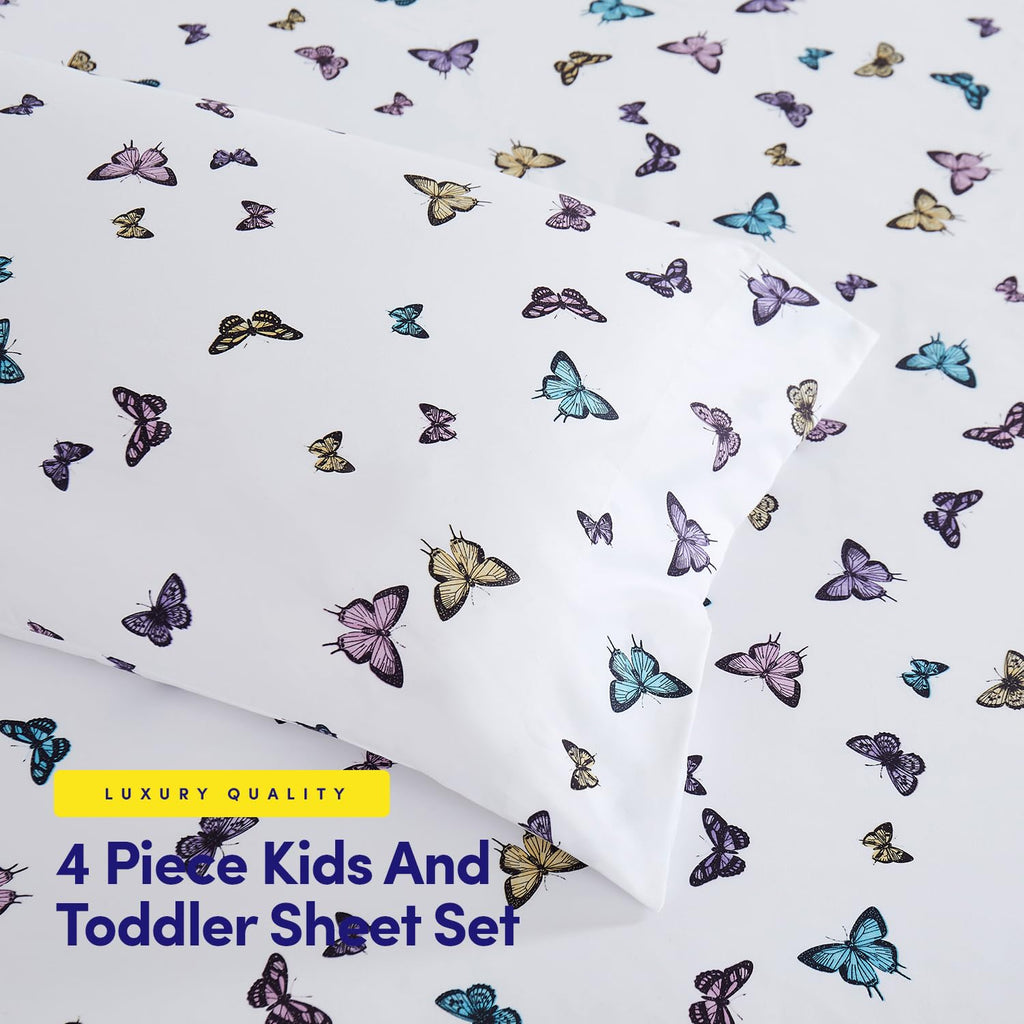 1500 Supreme Kids Bed Sheet Collection - Fun Colorful and Comfortable Boys and Girls Toddler Sheet Sets - Deep Pocket Wrinkle Free Soft and Cozy Bedding - Twin, Ballerinas