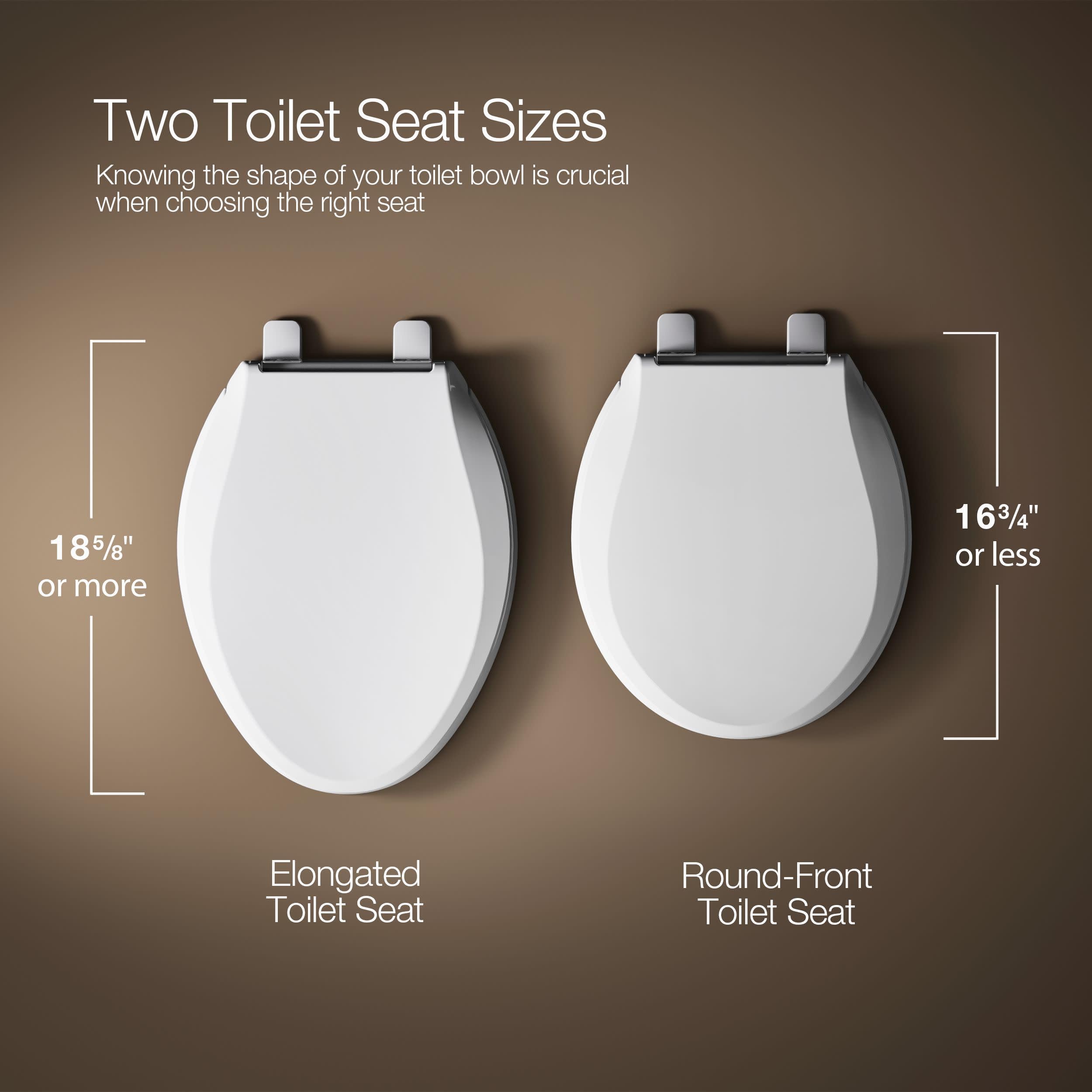 KOHLER 4733-RL-17 Glenbury ReadyLatch Quiet Close Elongated Toilet Seat, Soft Close Toilet Seats, Teal