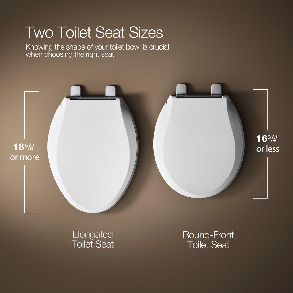 KOHLER 4733-RL-17 Glenbury ReadyLatch Quiet Close Elongated Toilet Seat, Soft Close Toilet Seats, Teal