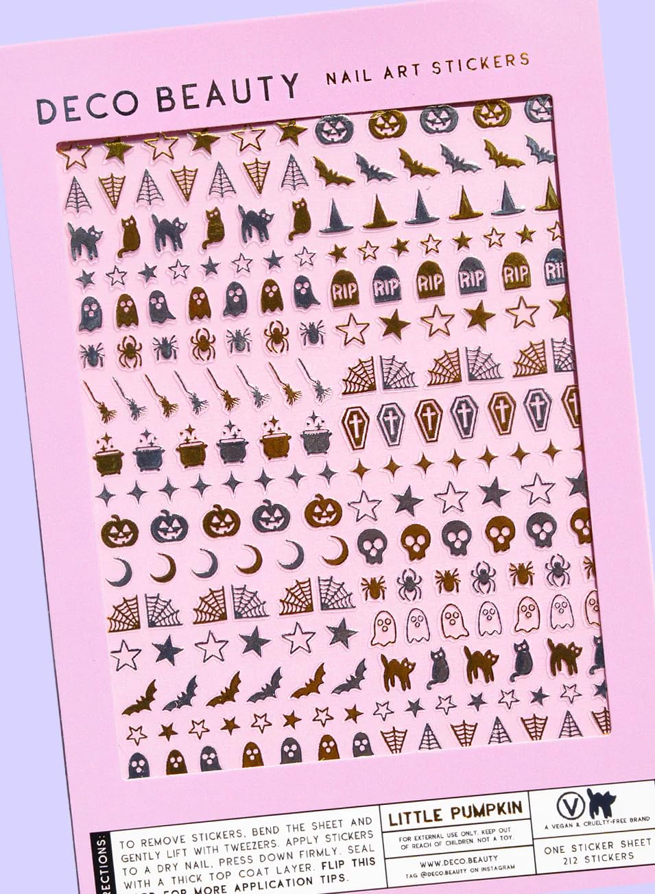 Deco Beauty 90s Baby - Super Thin & Easy-to-Apply Nail Art with The Cutest Designs - Durable & Long-Lasting Nail Art Stickers and Decals for Women, for DIY at-Home Manicures & Salon-Quality Nails