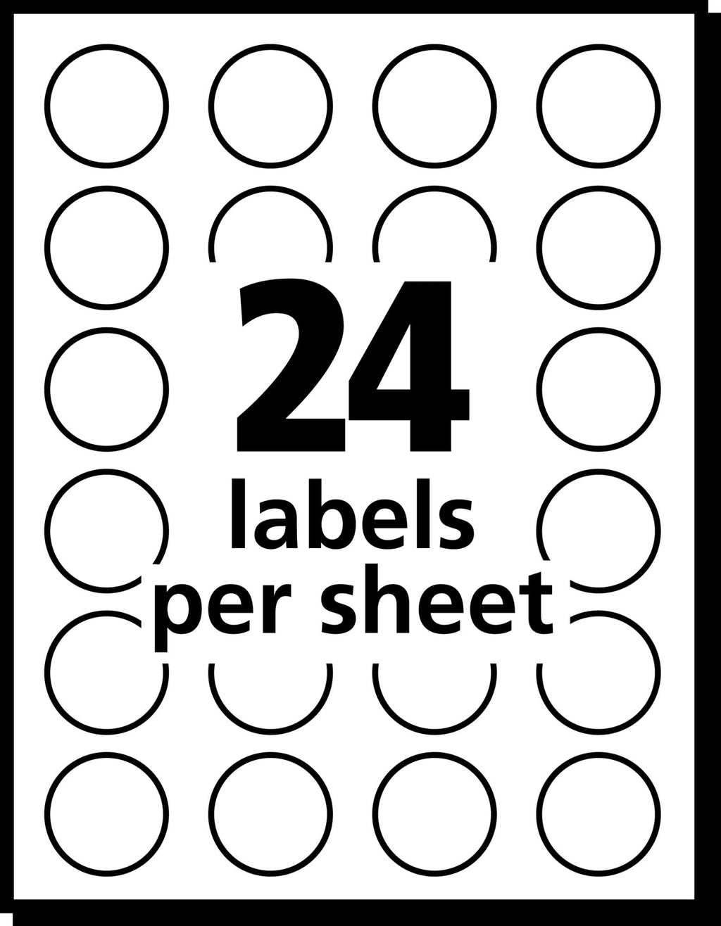 Avery Print/Write Self-Adhesive Removable Labels, 0.75 Inch Diameter, Green, 1008 per Pack (5463)