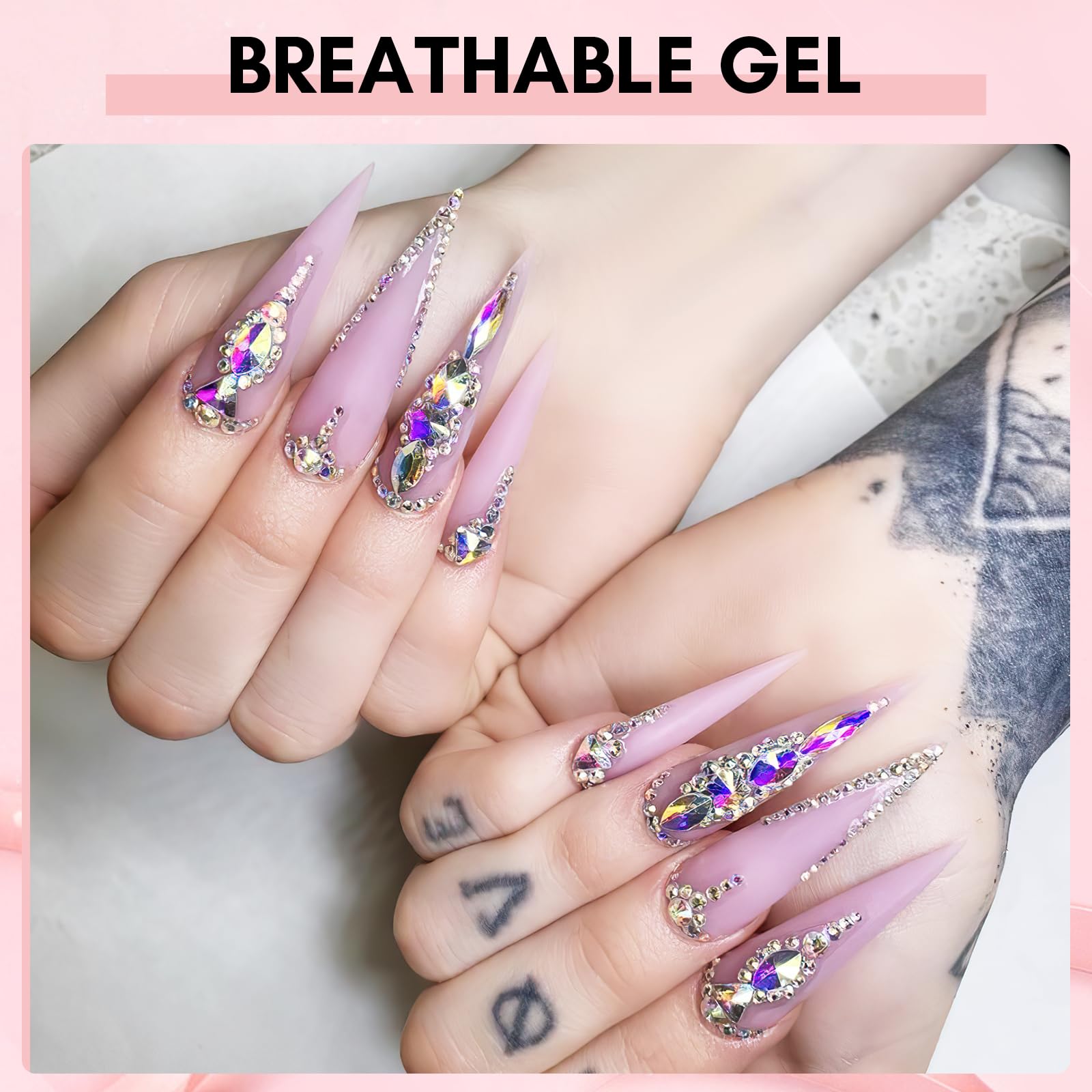 Makartt Rhinestone Glue for Nails: Super Strong Gel Nail Glue for Nail Charms Gems Decorations, 3D Gel Nail Art Bling Jewel Diamonds for Salon & DIY Manicure, 30ML UV Lamp Cured Need Beauty Gifts