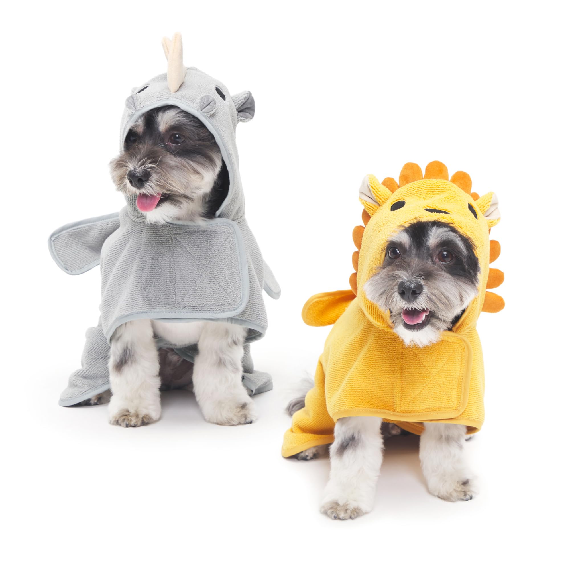 Barkbox Dog Bathrobe Fast Drying with Hook and Loop Closure & Wrap Tie Snuggle, Cute Dogs Clothes, Easy to Clean, Machine Washable, Dog Coats and Tumble Dry Low - Bunny, Medium