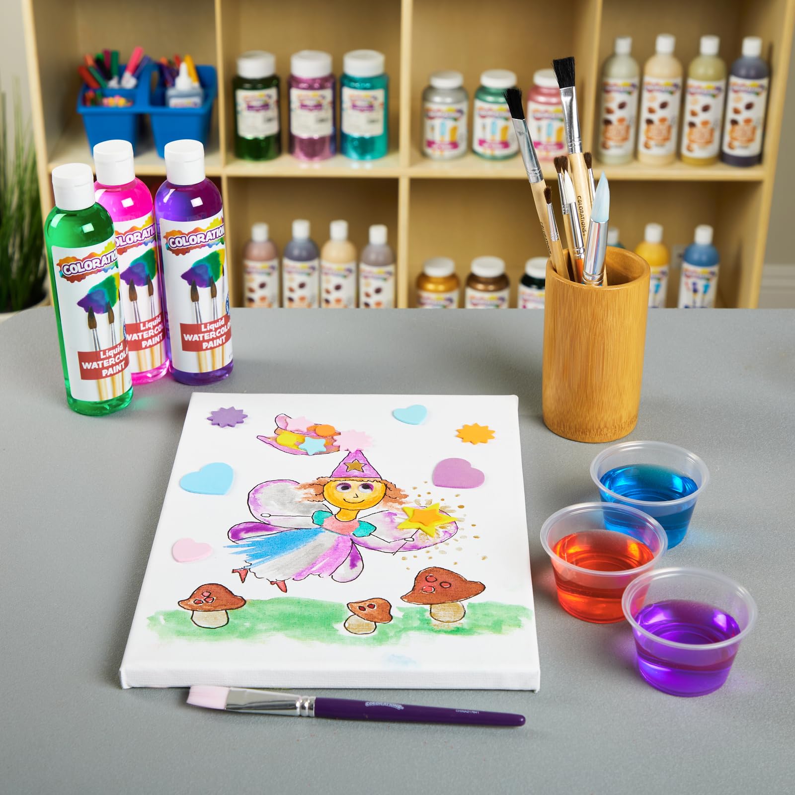 Colorations Paraben-Free Glitter Liquid Watercolor Paint, Set of 8 Vibrant Colors, 8 fl oz, Non-Toxic and Made in The USA