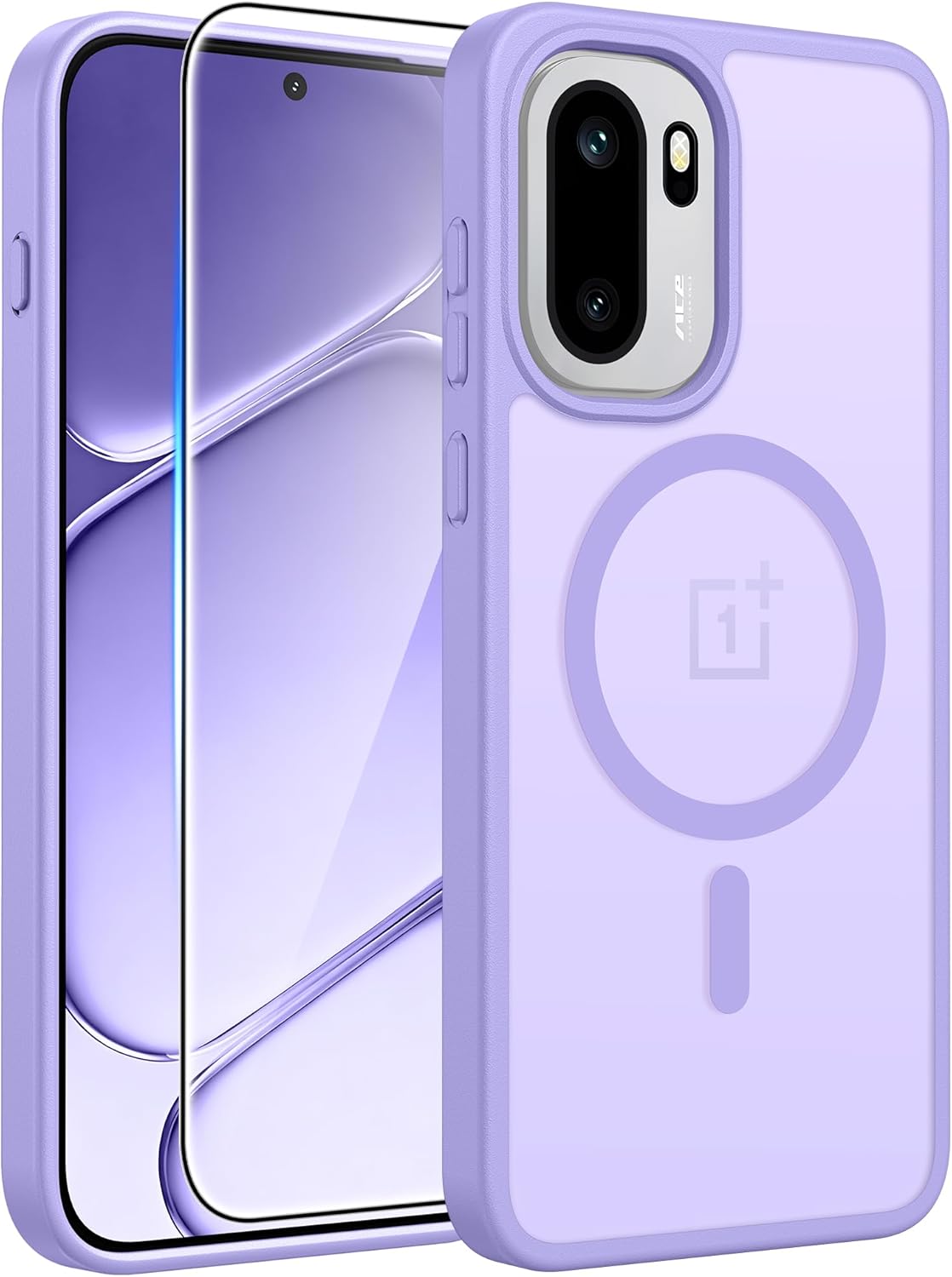 FNTCASE for iPhone 17 Case: [Compatible with Magsafe] Translucent Matte Cases with [Full Camera Protection] [Screen Protector] Military Grade Shockproof Protective Phone Cover - Light Purple