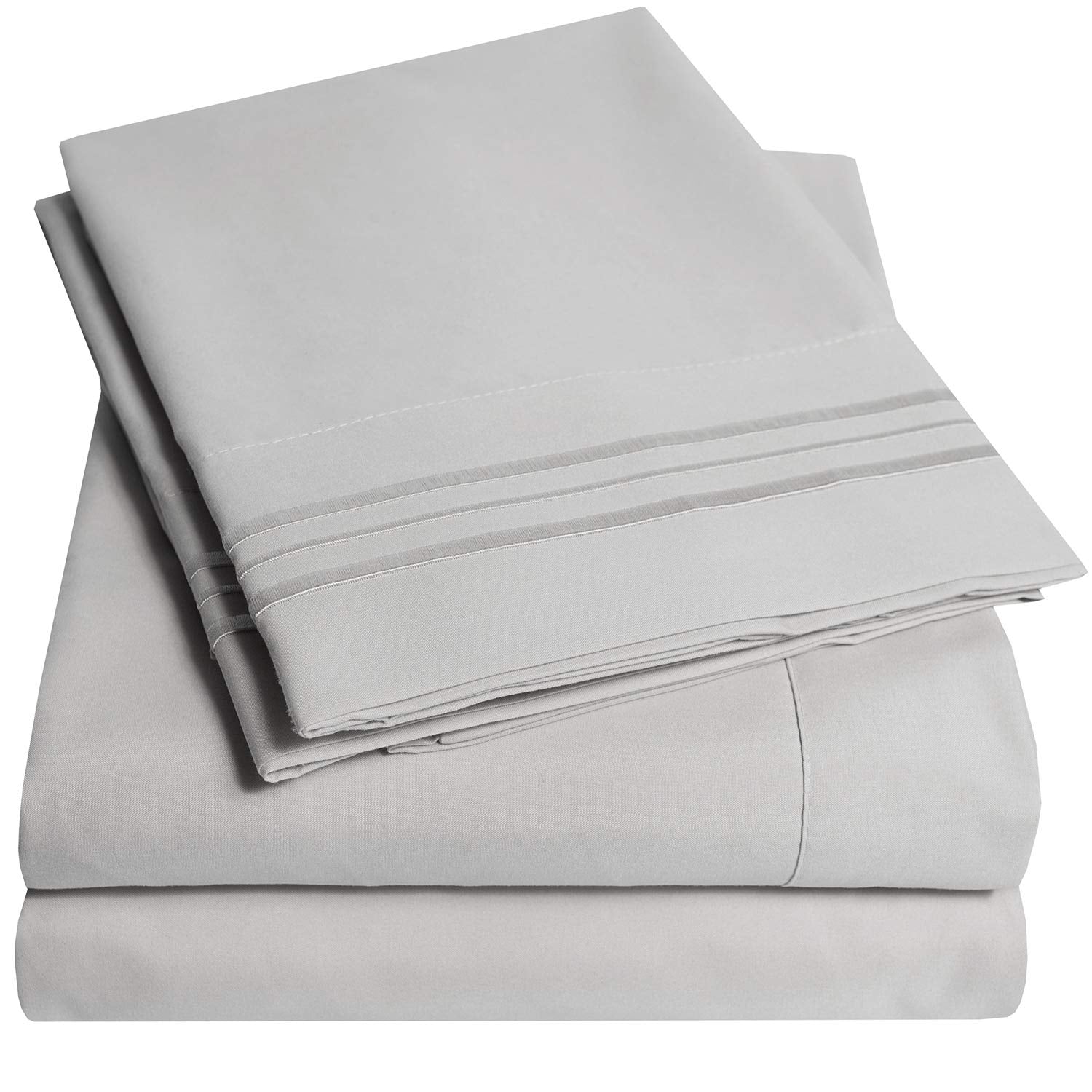 1500 Supreme Collection Extra Deep Pocket Sheets Set - Luxury Soft Bed Sheets, Wrinkle Free, Bedding, Over 40 Colors, 21 inch Extra Deep Pocket, Twin, Black