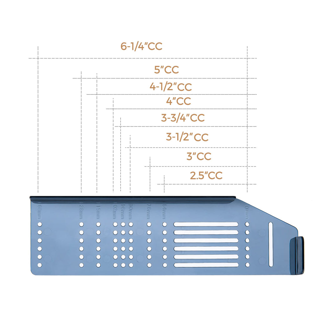 Ravinte Cabinet Door & Drawer Hardware Installation Template Kit Include Drill Bit Mounting Template for Cabinet Knob, Cabinet Pulls