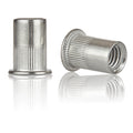 Rivet Nut Installation Tool Set Flat Head Rivnut Threaded Insert Nut Kit SAE & Metric for Metal Heavy Duty Zinc Plated Nutsert (1/4-20(Rivet Nut Tool-25pcs))