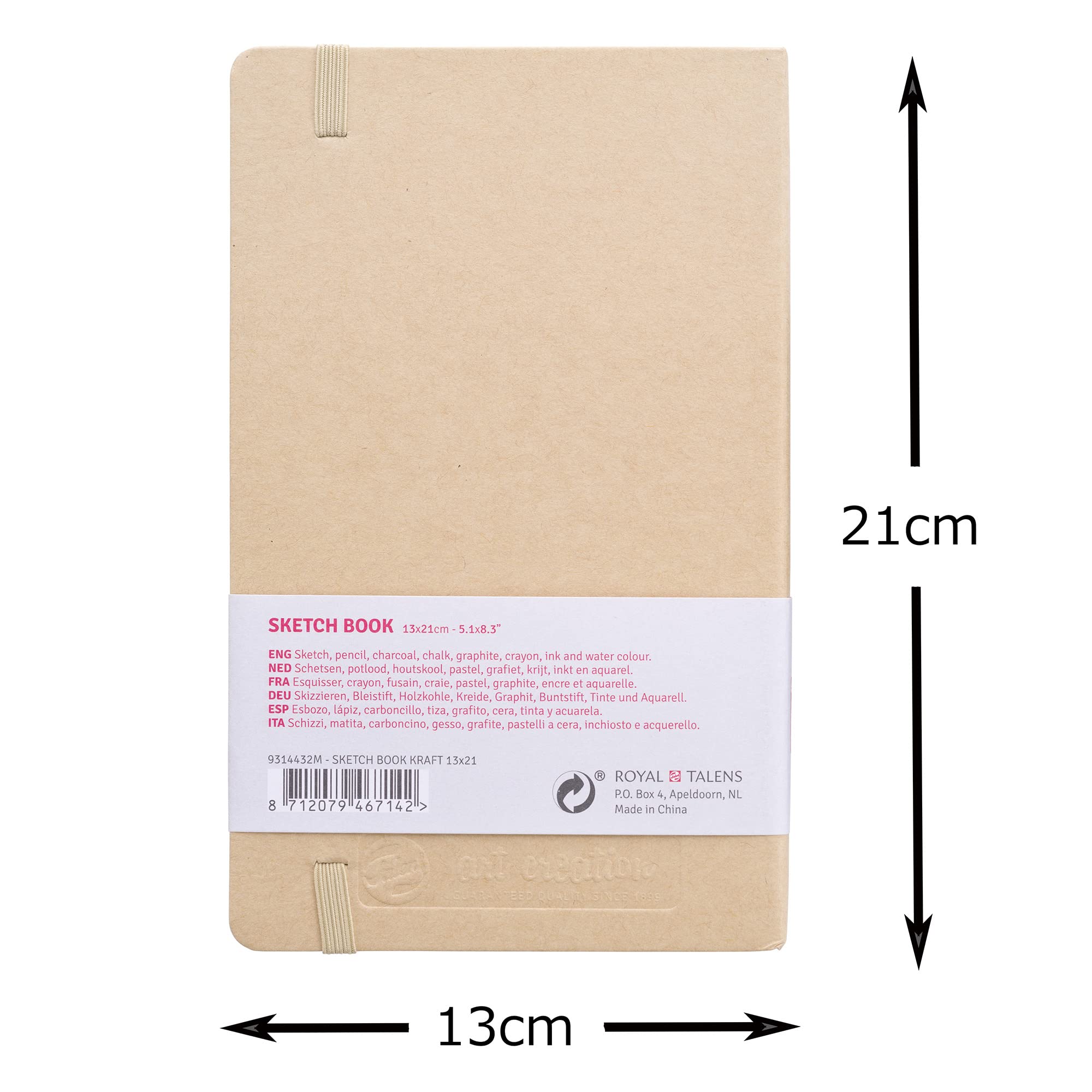 Talens Art Creation Sketchbook 80 Sheets, 13 cm x 21 cm, Black