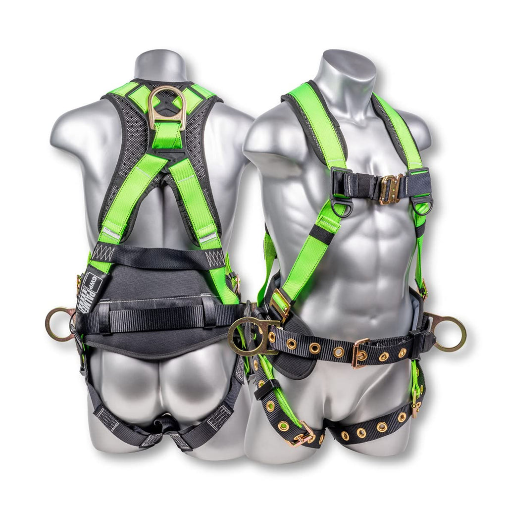 Palmer Safety Hammerhead 5pt Safety Harness Back Padded, QCB Chest, Tongue Buckel Legs Straps, Back & Side D-Rings