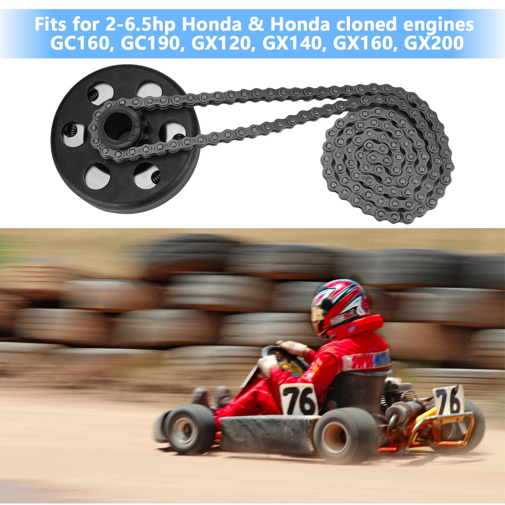 Centrifugal Clutch 1" Bore 14 Tooth Go Kart Mini Bike Clutch with #40/41/420 Chain, fits for Engines with Straight Shaft 2-6.5hp