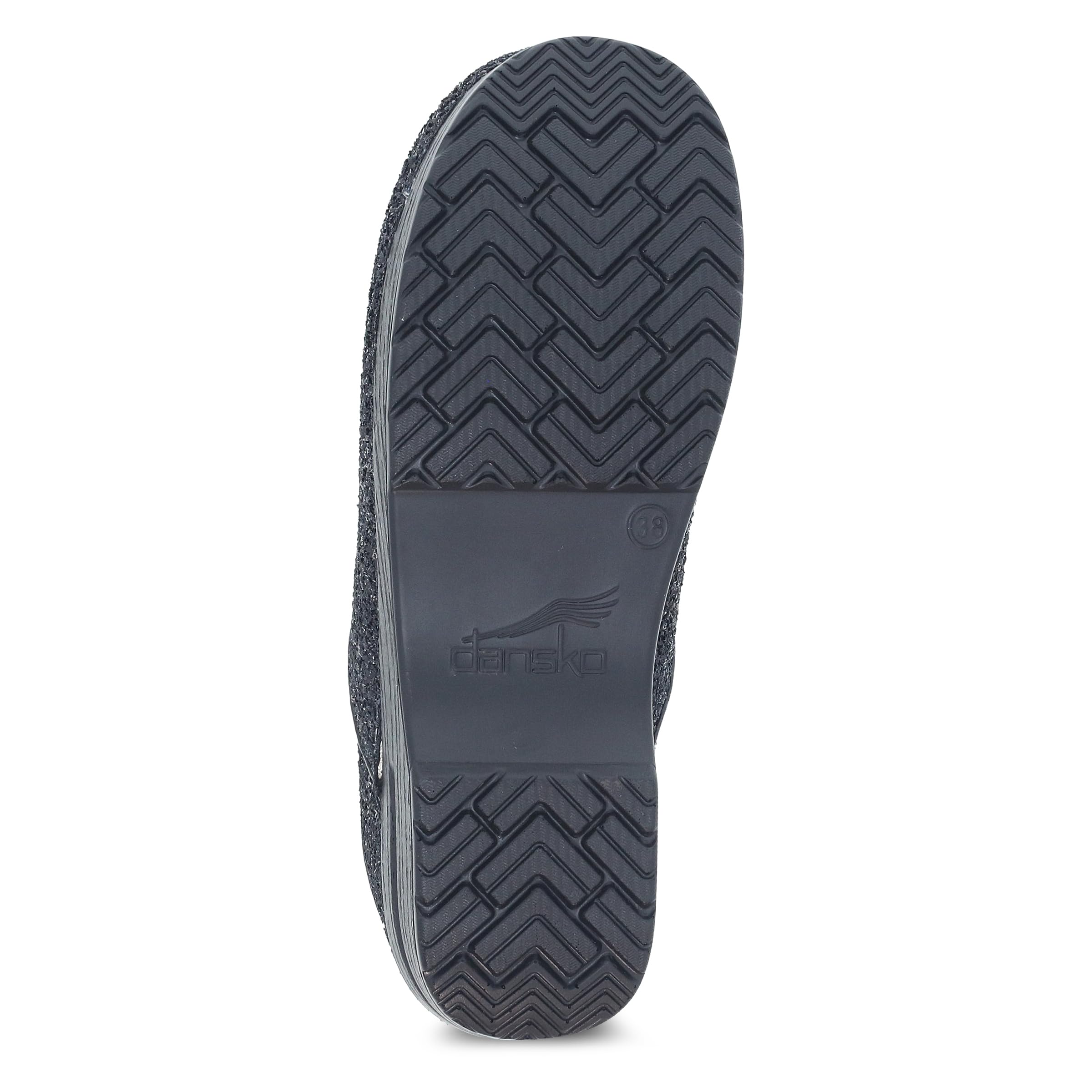 Dansko Professional Glitter Slip-On Clogs for Women – Rocker Sole and Arch Support for Comfort – Shiny and Stylish Glitter Uppers
