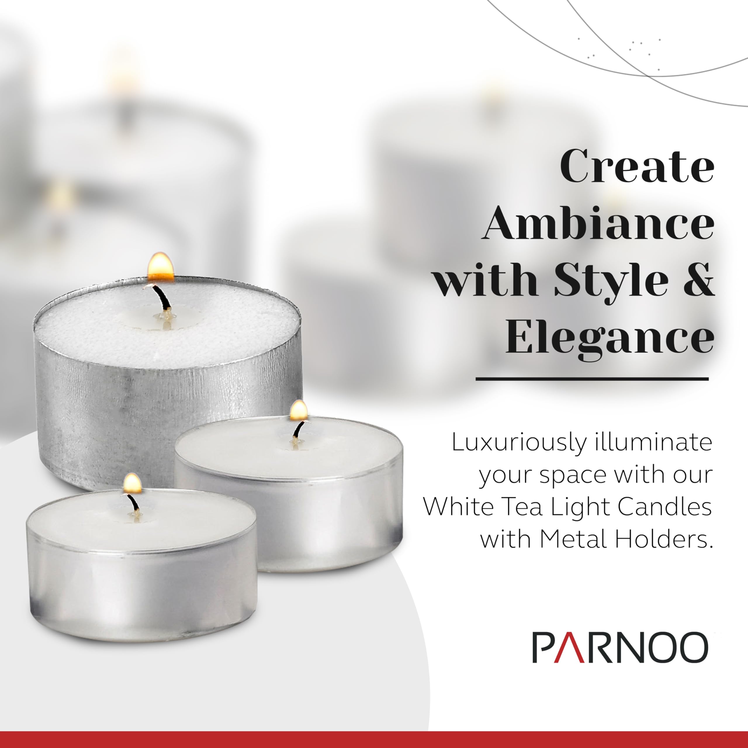 250 Pack Tealight Candles in Metal Cups - Clean, White Unscented Tealight with 3 Hour Long Burning Time - Votive Candles Bulk for Romantic Dinner, Weddings, Spa & Hotels