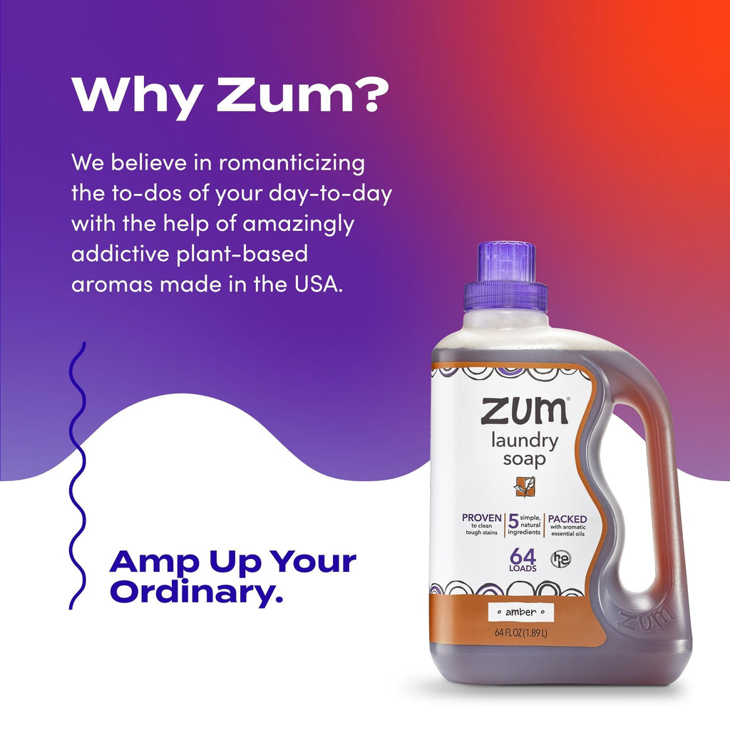 Indigo Wild Zum Clean Laundry Soap - Plant-Based Liquid Laundry Soap - Contains Baking Soda, Essential Oils & Saponified Coconut Oil - Sea Salt Scent - 64 fl oz